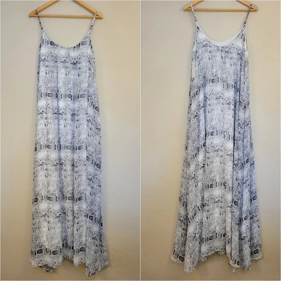 NWT AURA The Label Red Dress Company Grey Animal Print Spaghetti Strap