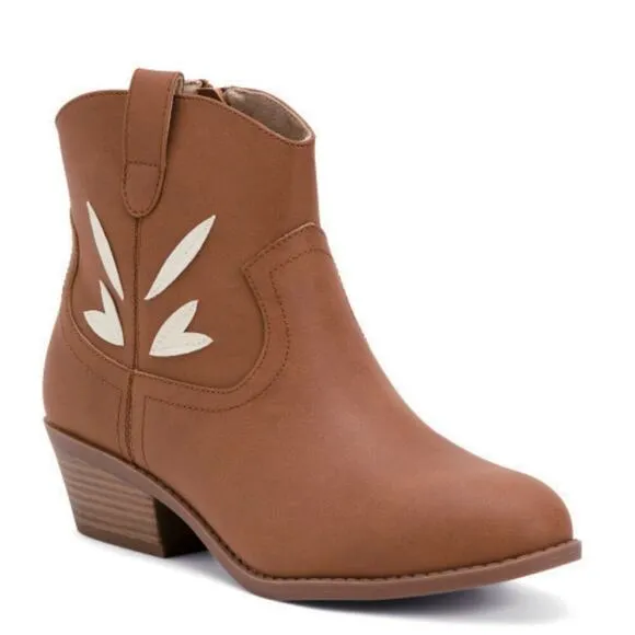 NWT BC FOOTWEAR Women's Vegan Leather Cowpoke Ankle Western Booties