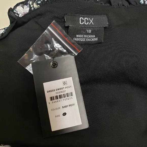 NWT City Chic CCX Dress Sweet Posy Baby Posy M = 18 = 2X