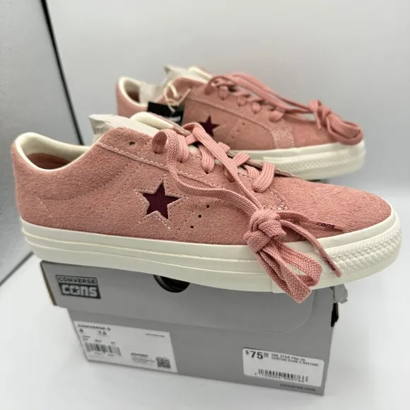 NWT Converse One Star Pro OX in Canyon Dusk Cherry Vision Pink Suede Leather