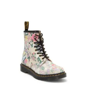 NWT Dr. Martens 1460 Floral Mashup Parchment Beige Women's Leather Boots Size 6