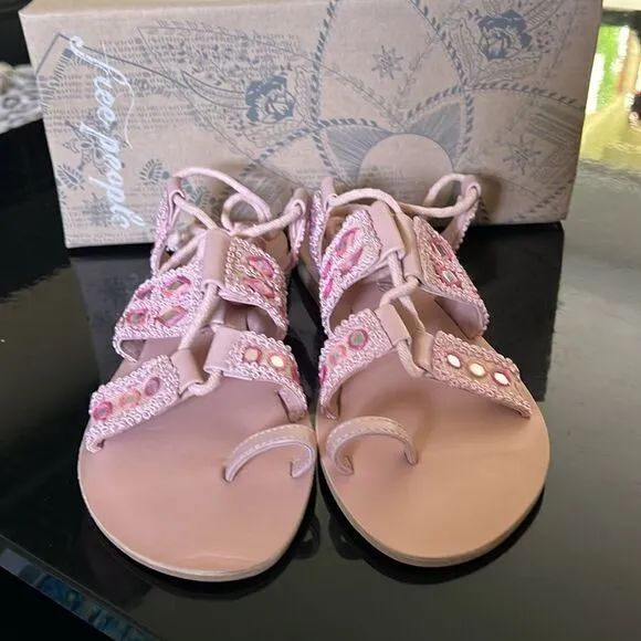 Nwt Free People Mantra mirrors pink sandals 9