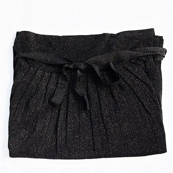 NWT Gorgeous VERTIGO Lurex Shimmer V-Neck Pleated Skirt Midi Cocktail Dress