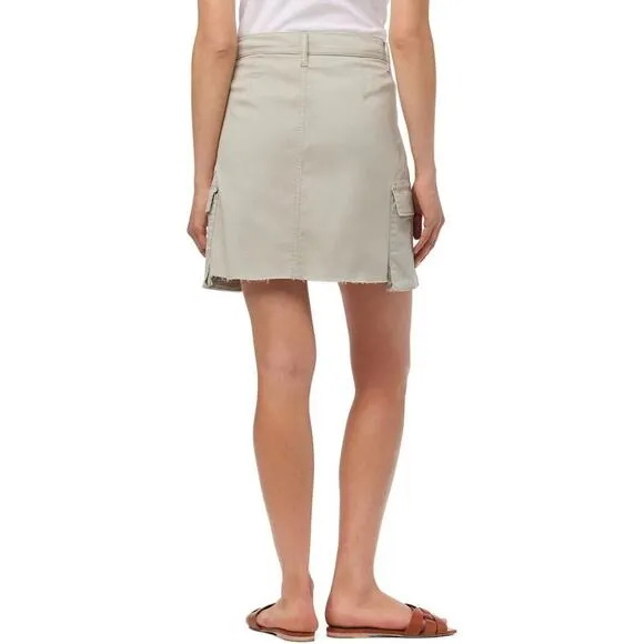 NWT JOE'S Women's High Rise Frayed Hem Jean Cargo Mini Skirt