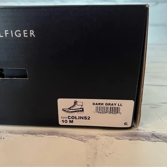 NWT Mens Tommy Hilfiger Colins 2 lace up dark grey duck boots size 10