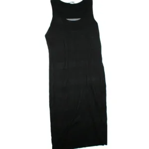 NWT New Womens Athleta L Sleeveless Sweater Dress Black Gray Reversible Haven