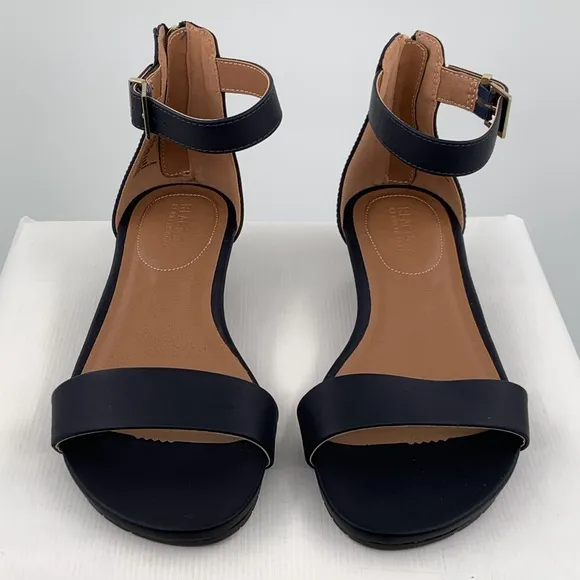 🌹NWT NIB Kenneth Cole Reaction Great Viber Women’s Navy Wedge Heel Sandals Shoes