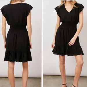NWT Rails Women’s Black Tara Smocked Waist Dress - size XS