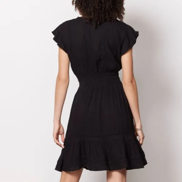 NWT Rails Women’s Black Tara Smocked Waist Dress - size XS