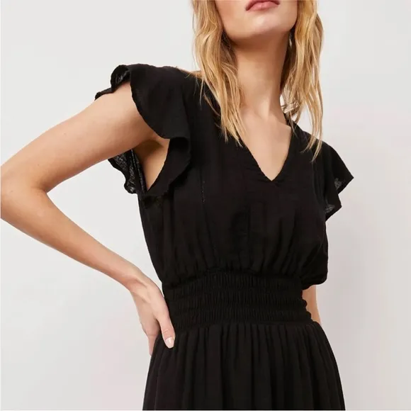 NWT Rails Women’s Black Tara Smocked Waist Dress - size XS