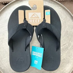 NWT Reef Black Flip Flop Thong Arch Support Sandals Men’s Size 9