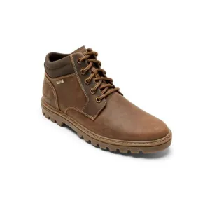 NWT ROCKPORT Mens Brown Weather Or Not Toe Block Heel Leather Boots 10.5 M