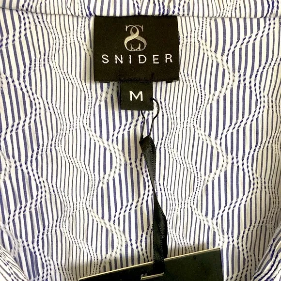 NWT SNIDER Blue White Juma Hooded Dress Sz M