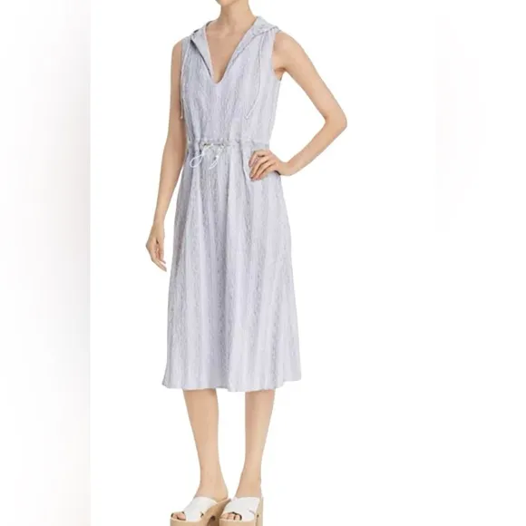 NWT SNIDER Blue White Juma Hooded Dress Sz M