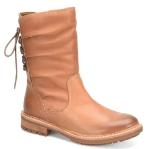 NWT Sofft Leanna Waterproof Oiled Italian Leather Lace Back Slouchy Moto Boots 8