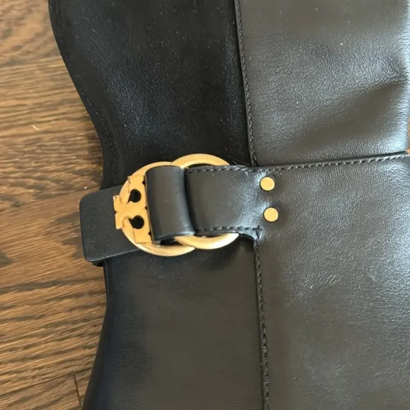 NWT Tory Burch Marsden Over the Knee Boot, black with gold hardware