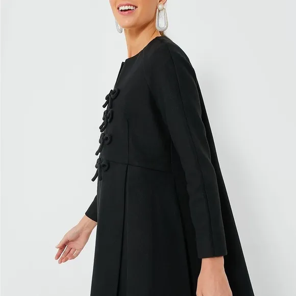 NWT Tuckernuck Black Blair Bow Coat Dress Sz XS