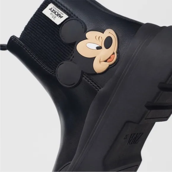 NWT Zara Mickey Mouse Ankle Boots size 30 US 12 1/2