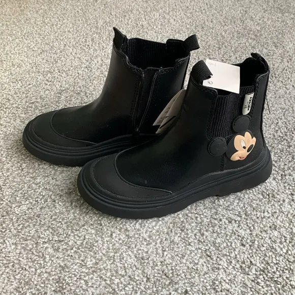 NWT Zara Mickey Mouse Ankle Boots size 30 US 12 1/2