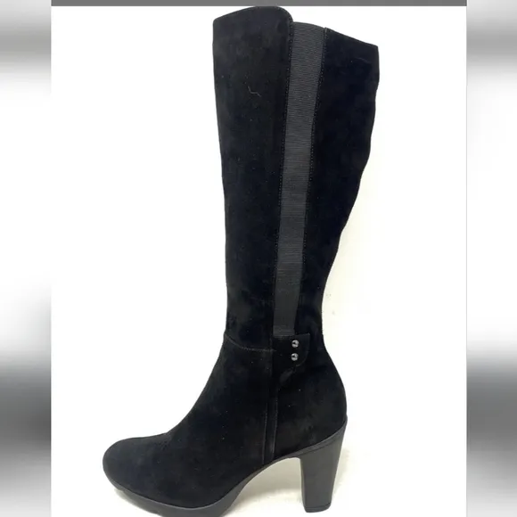 NWTBlondo Women's Suede Tall Riding Boots Waterproof Side Zip Heeled Sz 9.5 W