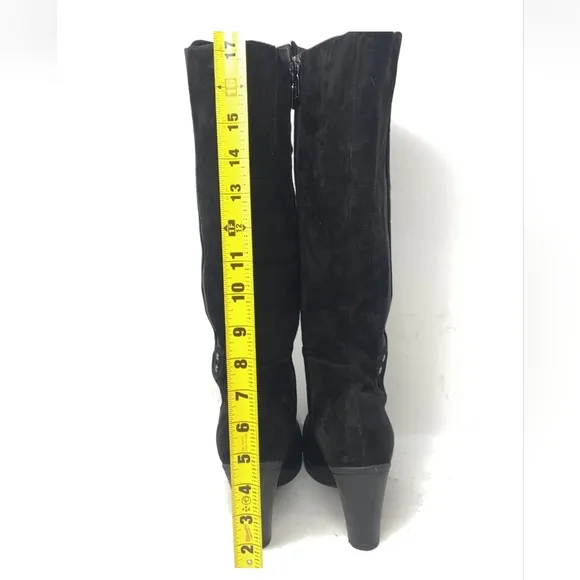 NWTBlondo Women's Suede Tall Riding Boots Waterproof Side Zip Heeled Sz 9.5 W