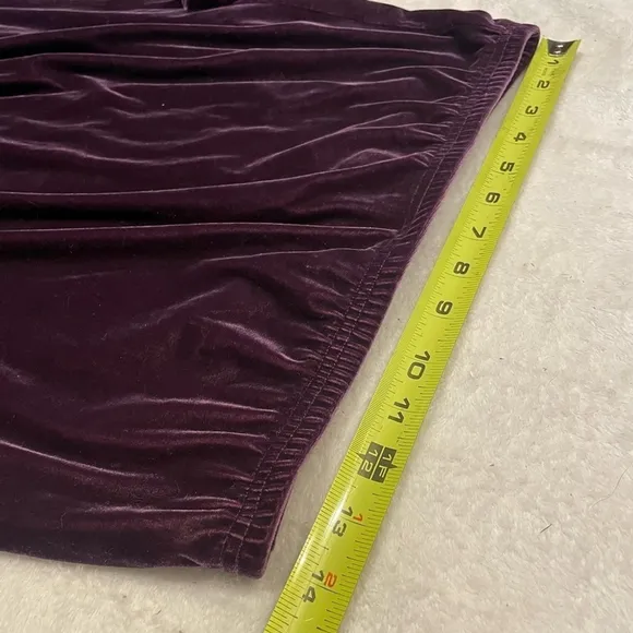 NY &amp; CO Vintage purple velvet skirt, top turtleneck 90s Y2K New York &amp; Company