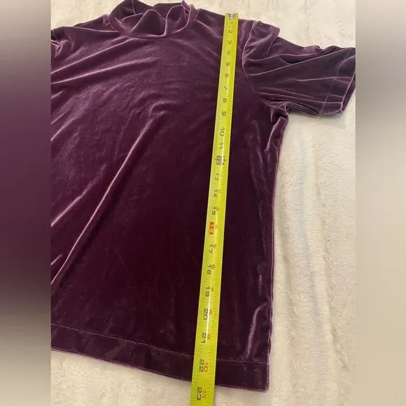 NY &amp; CO Vintage purple velvet skirt, top turtleneck 90s Y2K New York &amp; Company