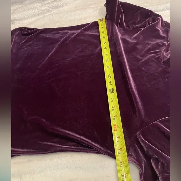 NY &amp; CO Vintage purple velvet skirt, top turtleneck 90s Y2K New York &amp; Company