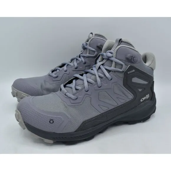 Oboz Womens Size 8 Katabatic Mid Mineral B-Dry Waterproof Hiking Boots Shoes