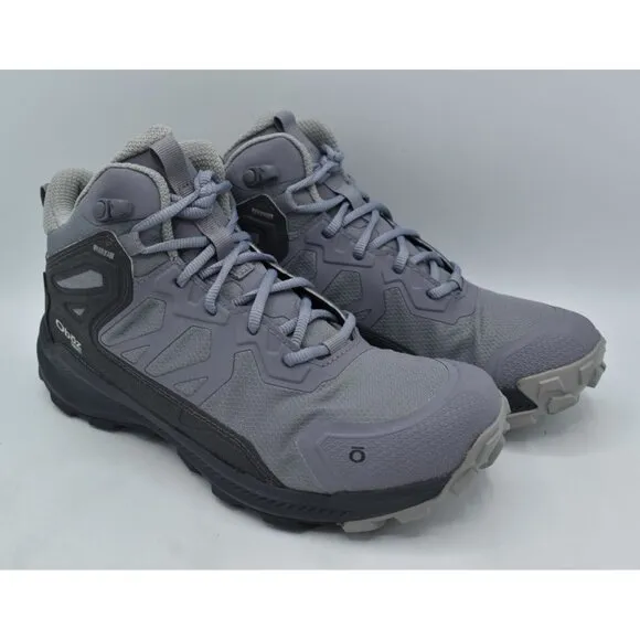 Oboz Womens Size 8 Katabatic Mid Mineral B-Dry Waterproof Hiking Boots Shoes