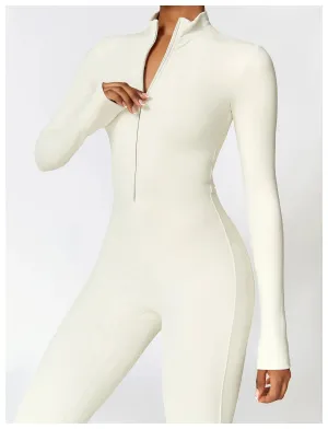 Obsidian Phoenix Women's Luxury Long-Sleeve Yoga Jumpsuit