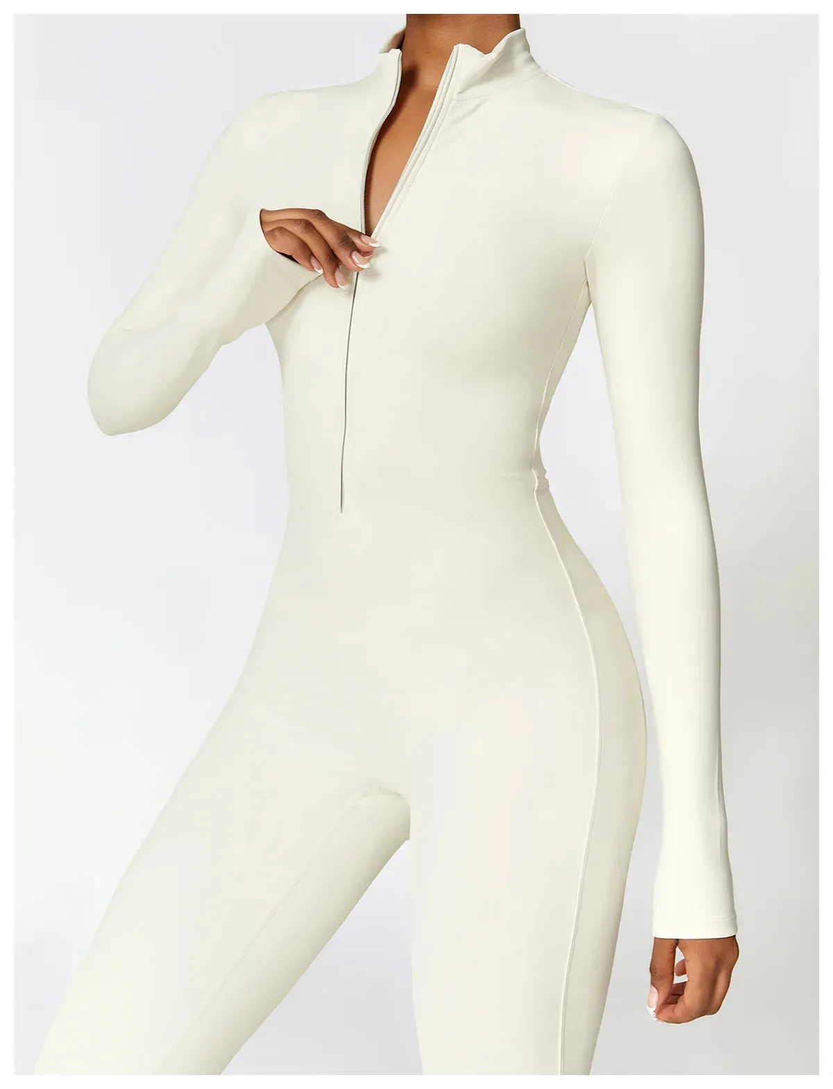 Obsidian Phoenix Women's Luxury Long-Sleeve Yoga Jumpsuit
