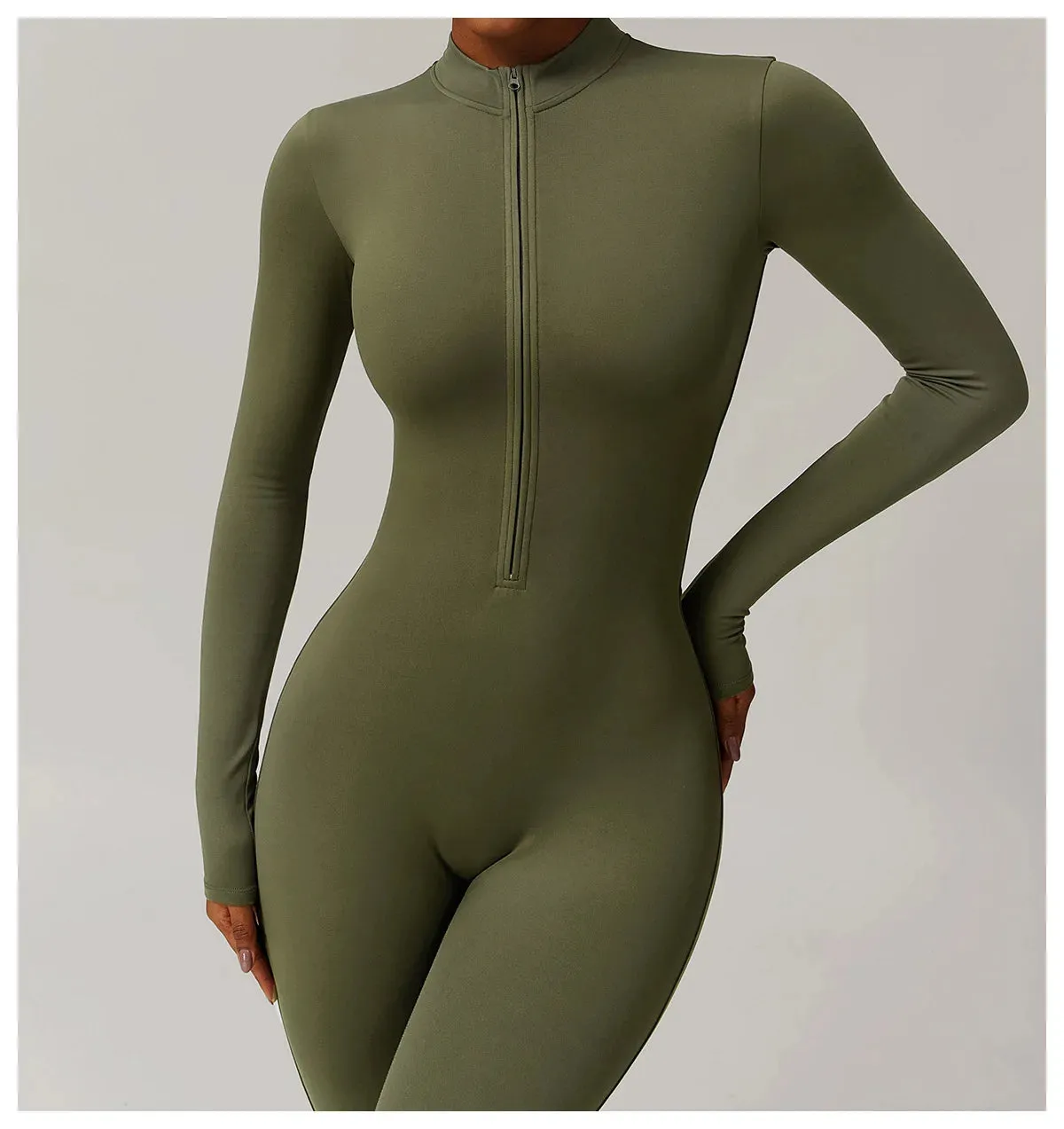 Obsidian Phoenix Women's Luxury Long-Sleeve Yoga Jumpsuit