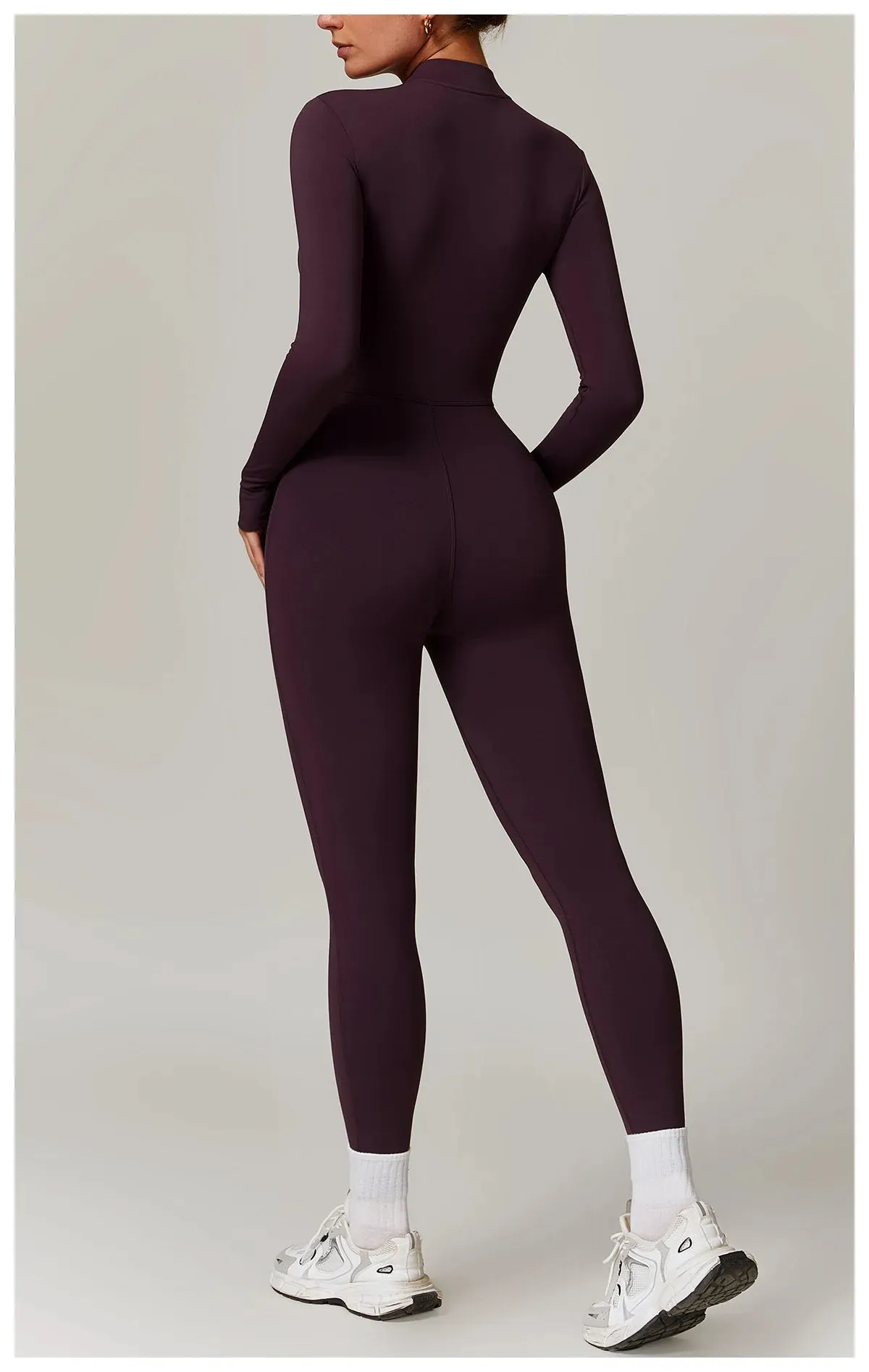 Obsidian Phoenix Women's Luxury Long-Sleeve Yoga Jumpsuit