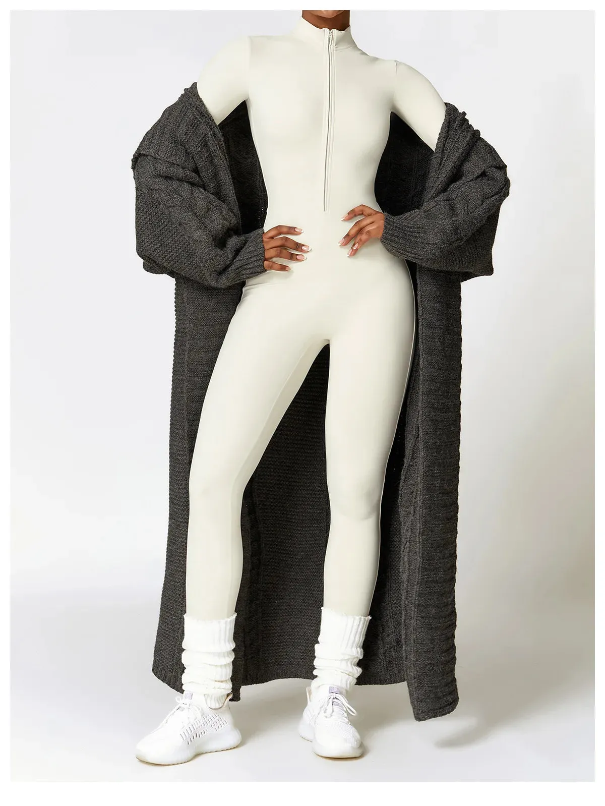 Obsidian Phoenix Women's Luxury Long-Sleeve Yoga Jumpsuit