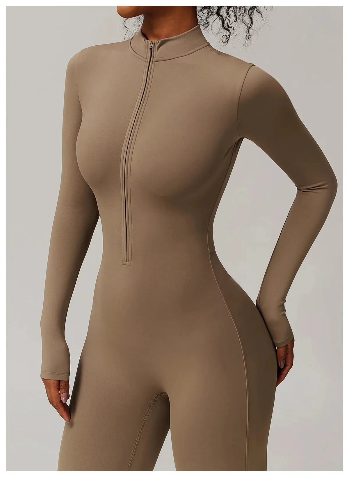 Obsidian Phoenix Women's Luxury Long-Sleeve Yoga Jumpsuit