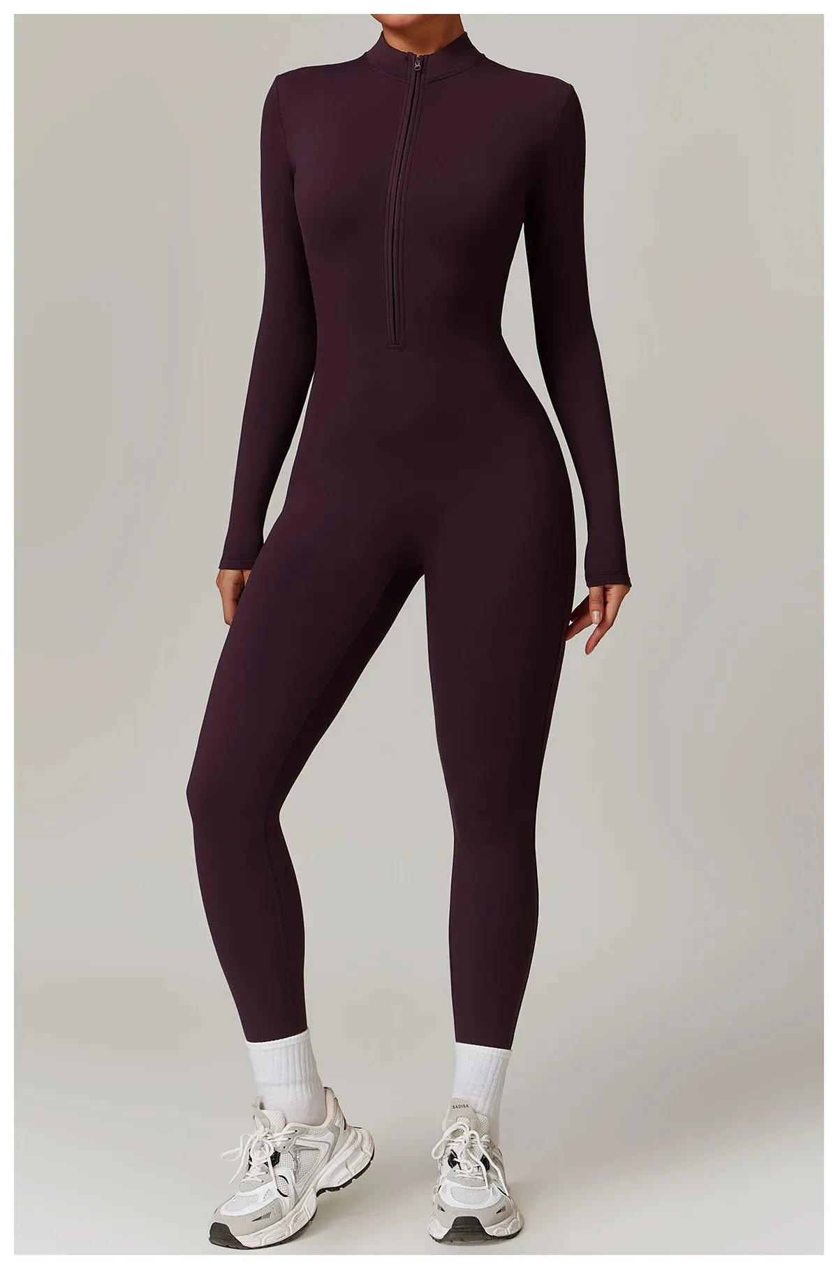 Obsidian Phoenix Women's Luxury Long-Sleeve Yoga Jumpsuit