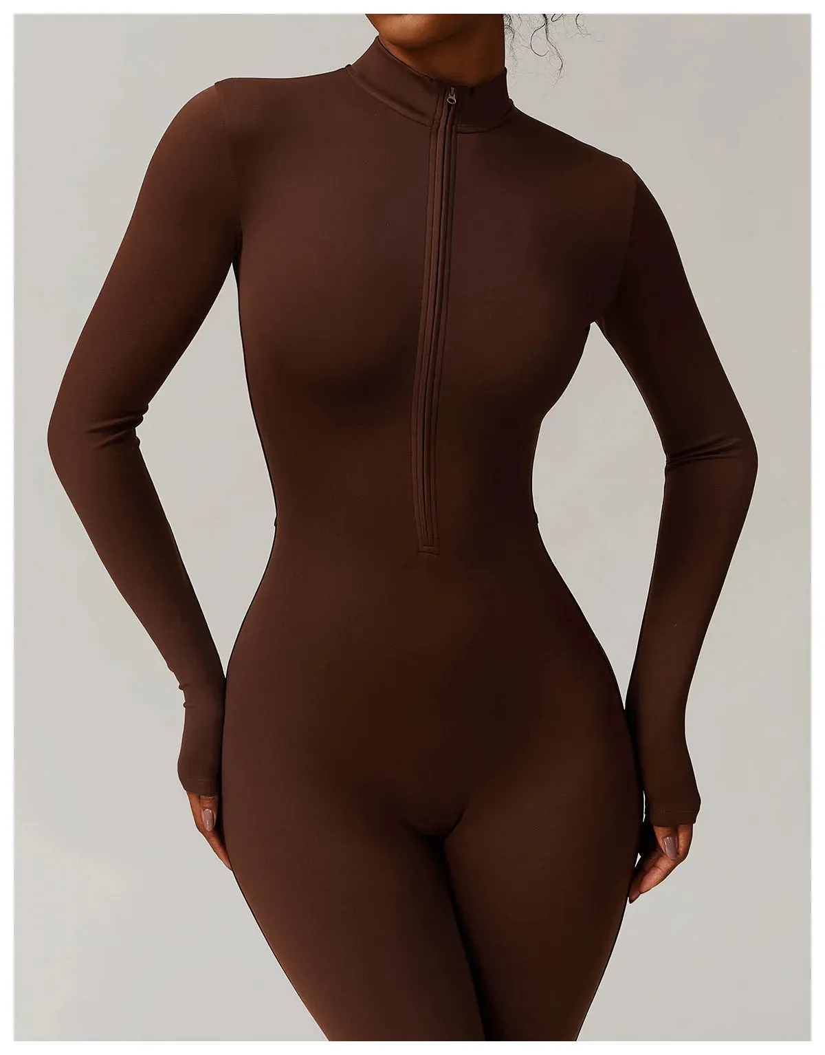 Obsidian Phoenix Women's Luxury Long-Sleeve Yoga Jumpsuit