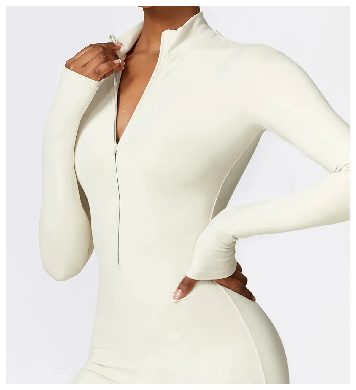 Obsidian Phoenix Women's Luxury Long-Sleeve Yoga Jumpsuit