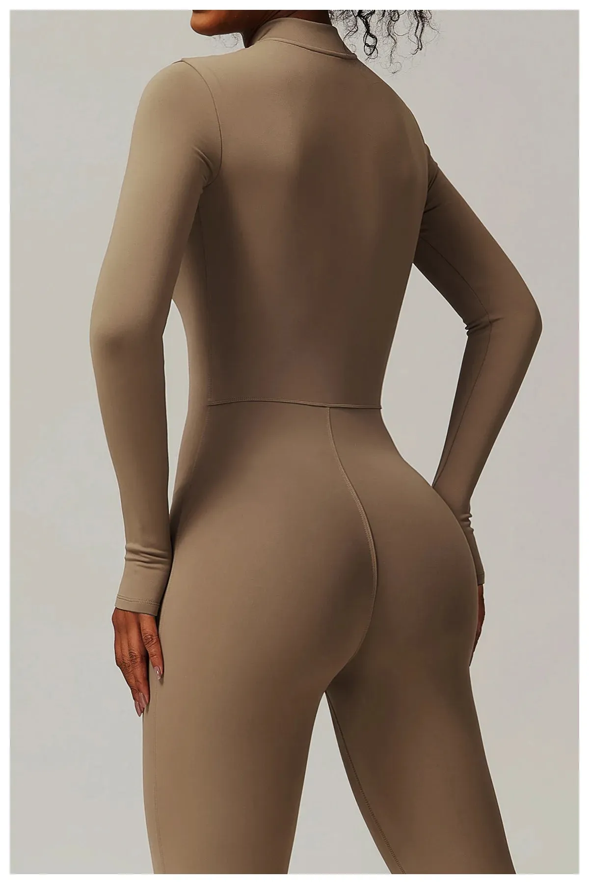 Obsidian Phoenix Women's Luxury Long-Sleeve Yoga Jumpsuit