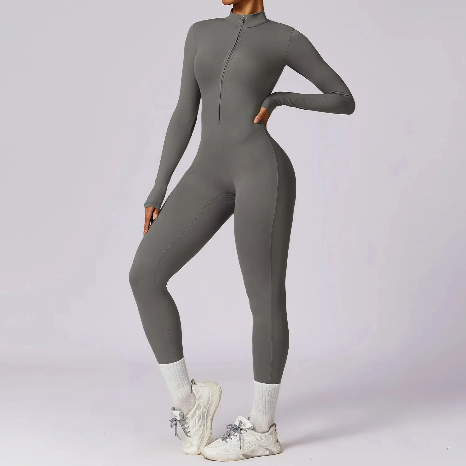 Obsidian Phoenix Women's Luxury Long-Sleeve Yoga Jumpsuit