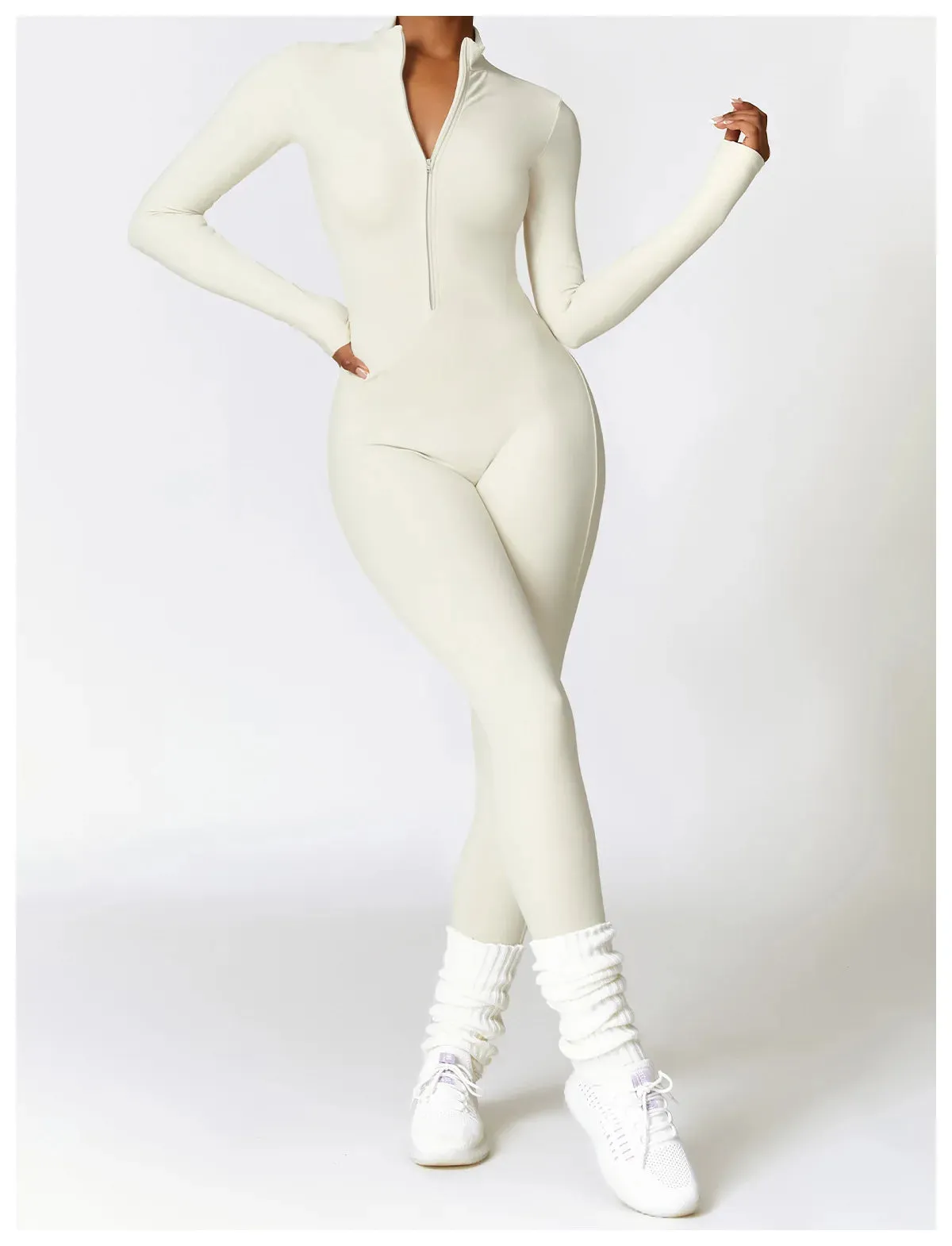 Obsidian Phoenix Women's Luxury Long-Sleeve Yoga Jumpsuit