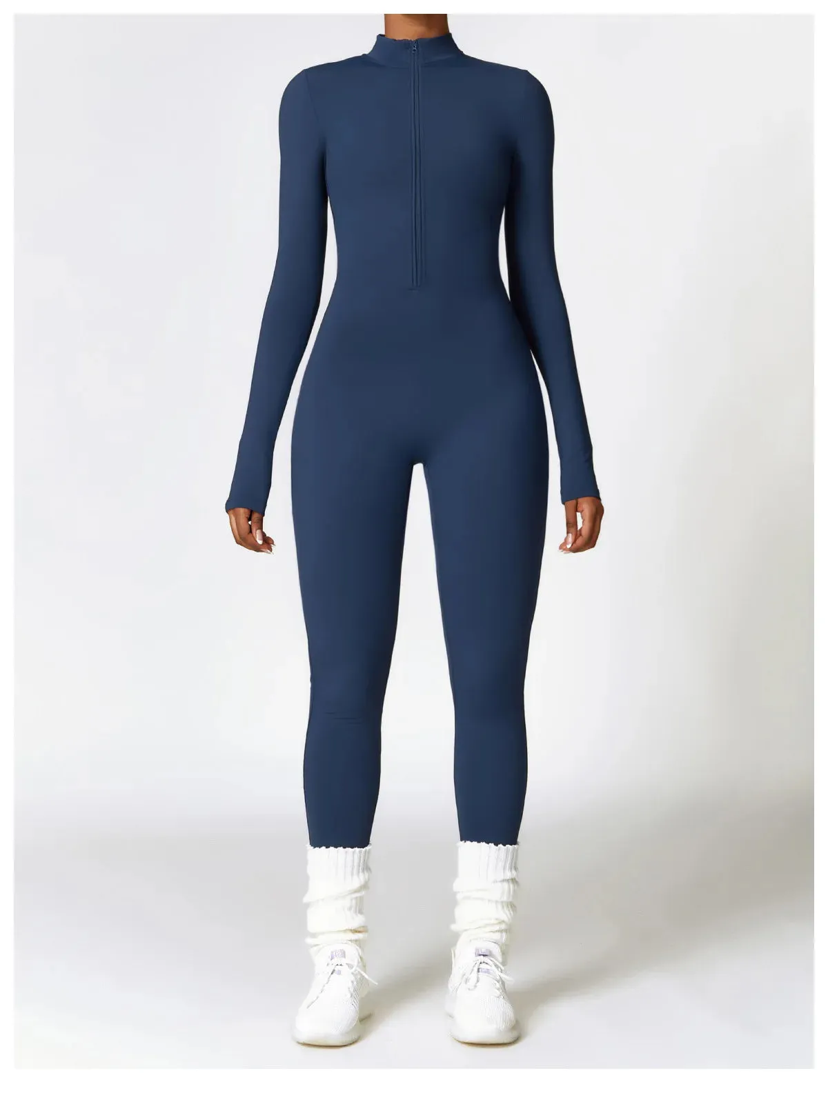 Obsidian Phoenix Women's Luxury Long-Sleeve Yoga Jumpsuit
