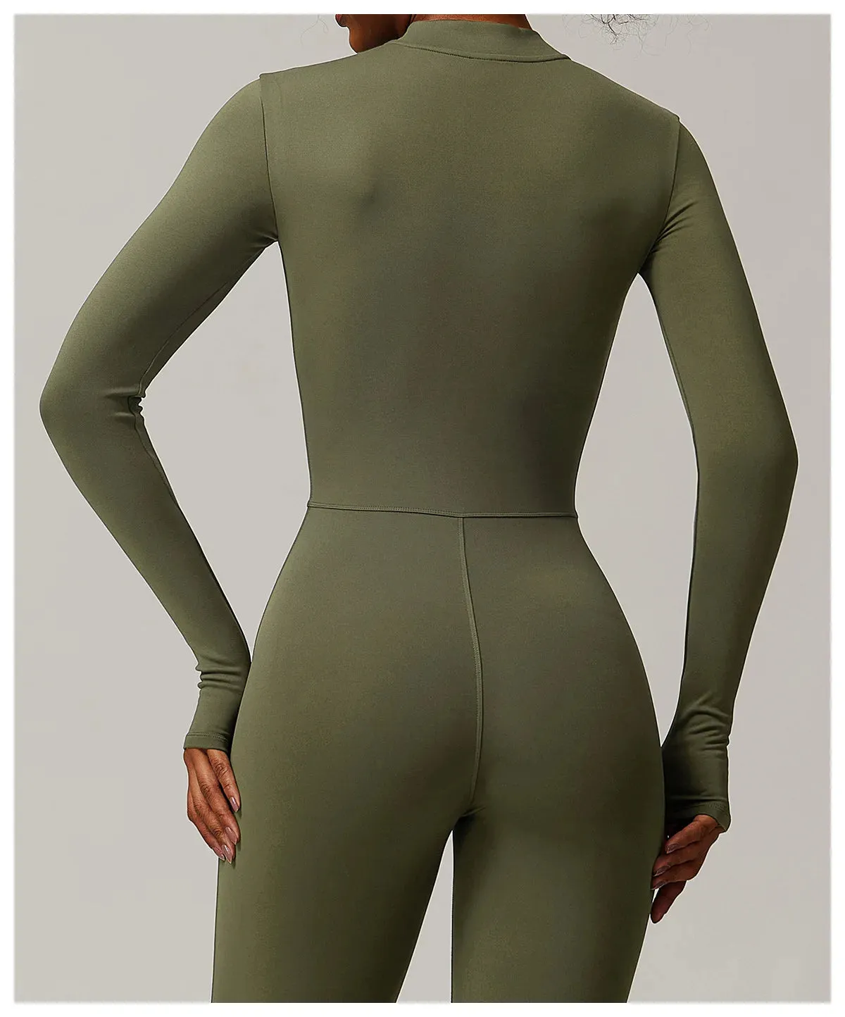 Obsidian Phoenix Women's Luxury Long-Sleeve Yoga Jumpsuit