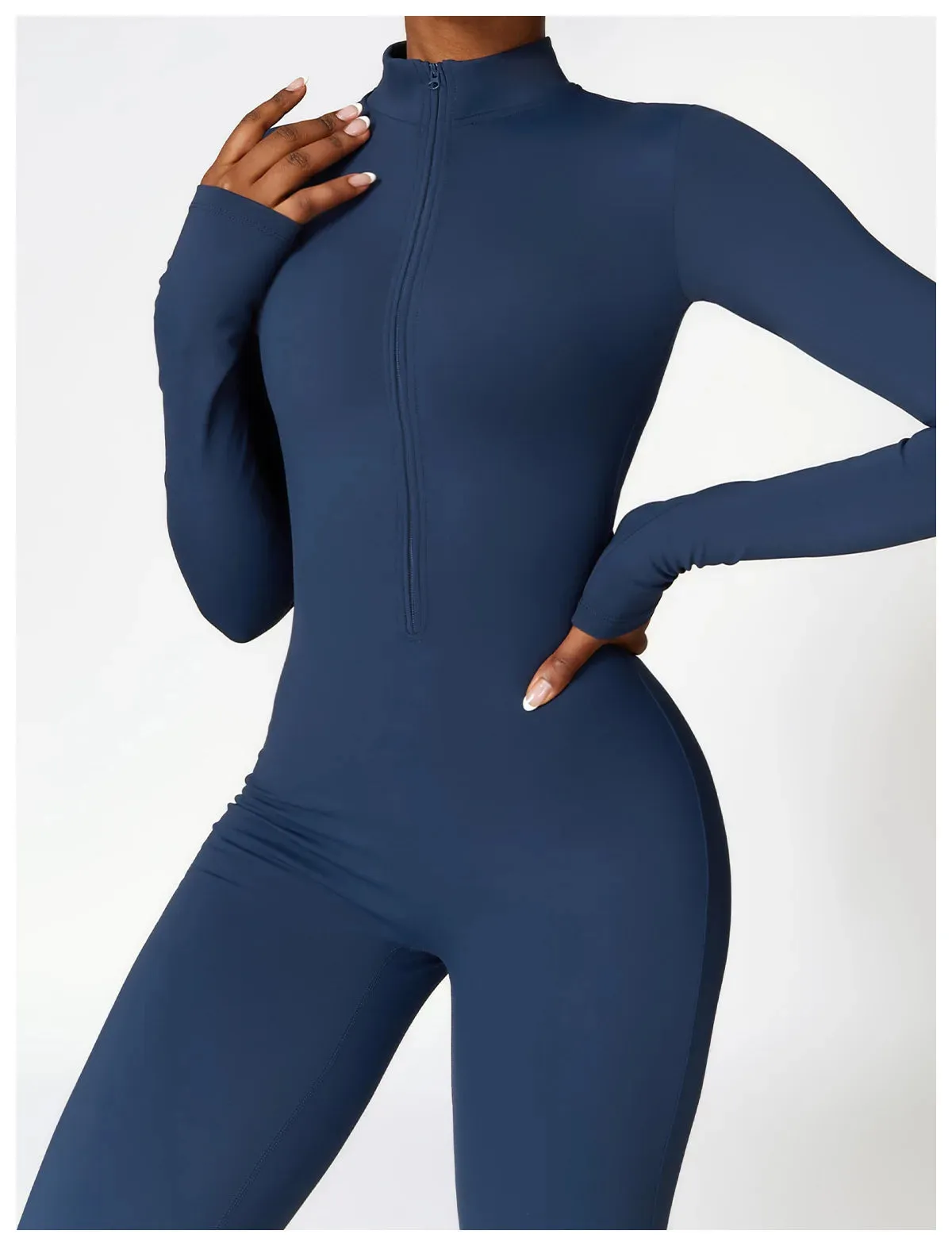Obsidian Phoenix Women's Luxury Long-Sleeve Yoga Jumpsuit