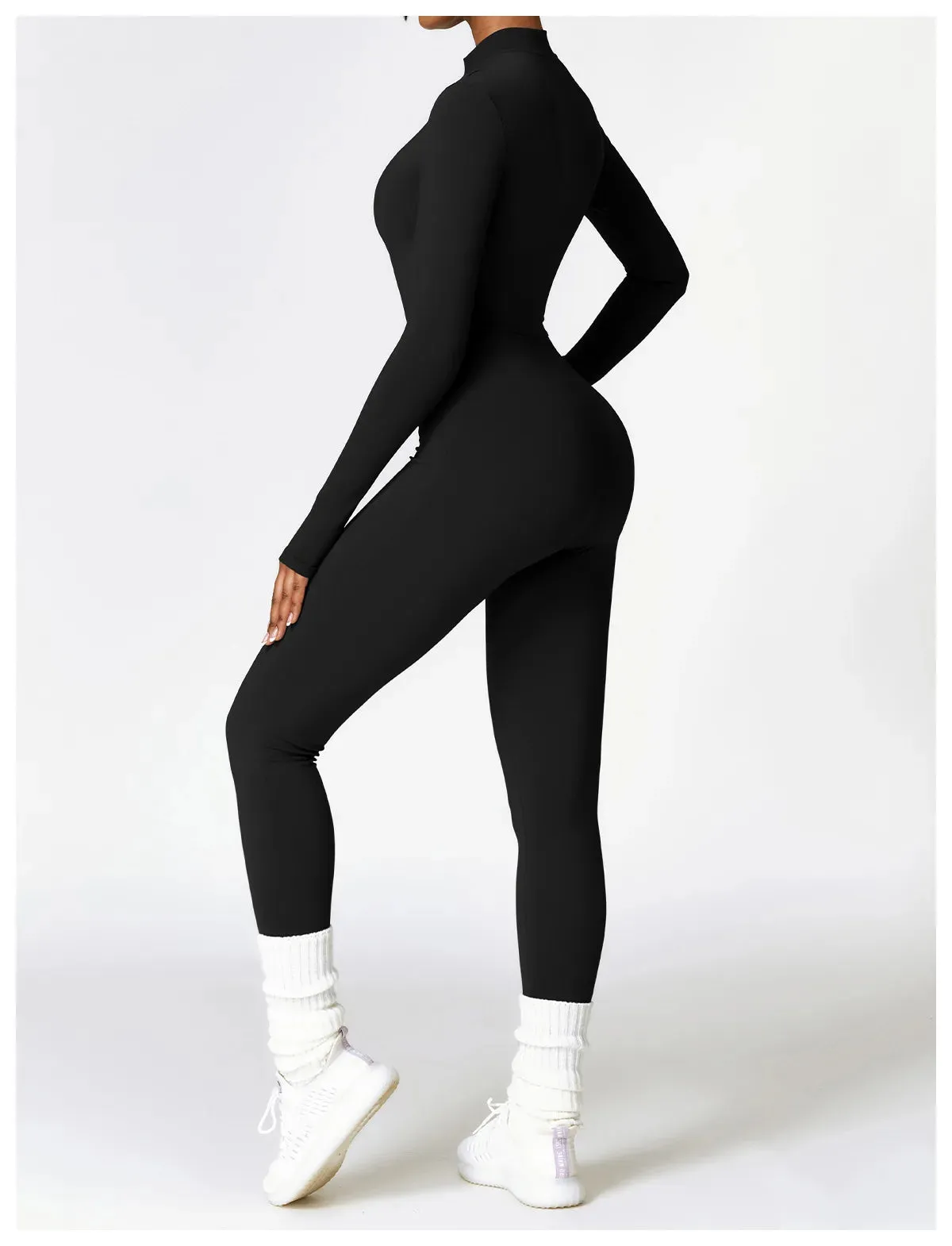 Obsidian Phoenix Women's Luxury Long-Sleeve Yoga Jumpsuit
