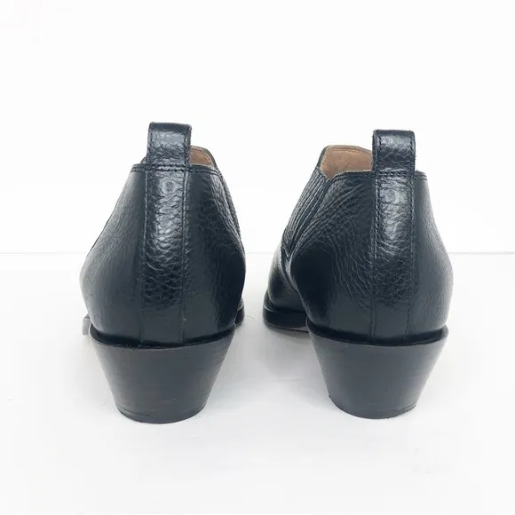 𝅺OFF White C/O Virgil Abloh Black leather, Western ankle boots