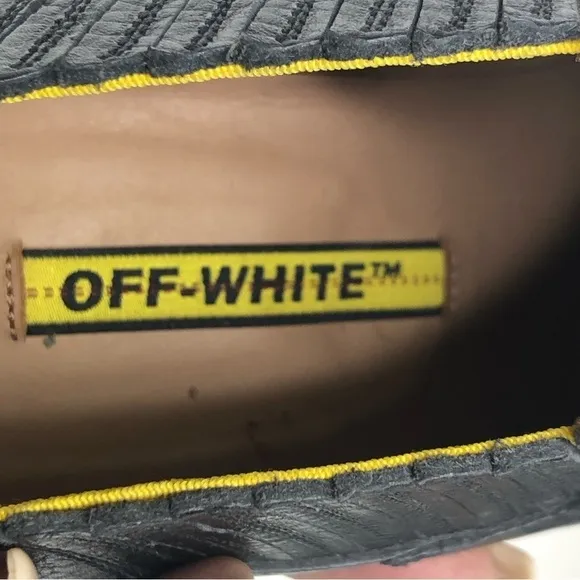 𝅺OFF White C/O Virgil Abloh Black leather, Western ankle boots