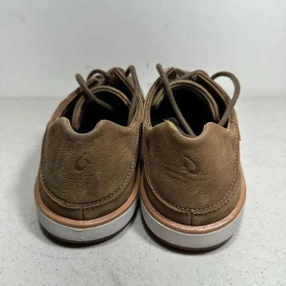 OluKai Kalia Li Brown Leather Casual Shoes Men’s Size 10