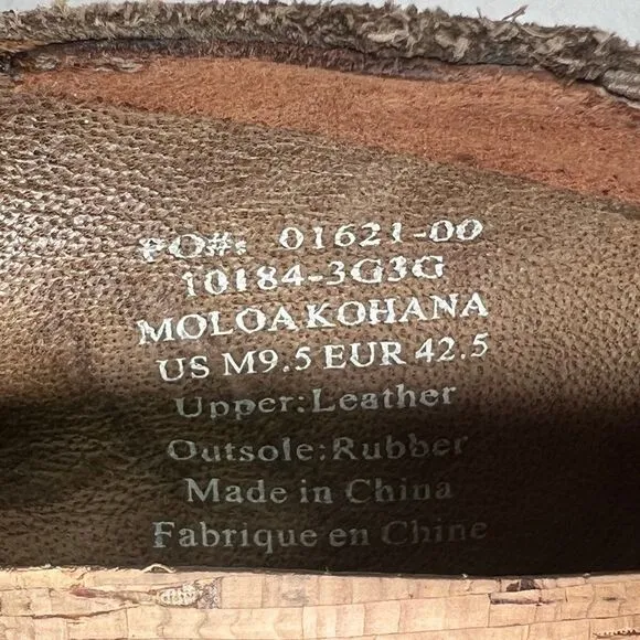 Olukai Men's Size 9.5 Moloa Kohana Casual Loafers